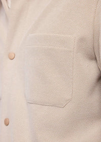 Giacca overshirt in cotone jacquard Gaudì