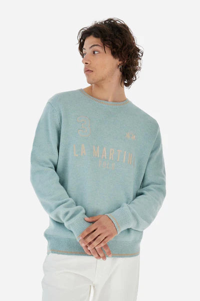 La Martina Iconic Lambswool Crew Neck Men's Sweater