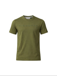 T-shirt uomo militare con logo lettering in rilievo John Richmond
