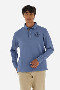 Men's soft-touch jersey polo shirt with team logo - Beato La Martina 