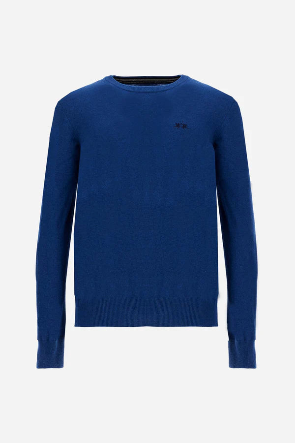 Men's Crew Neck Wool Blend Sweater - Blaze La Martina