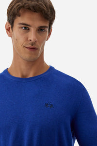 Men's Crew Neck Wool Blend Sweater - Blaze La Martina