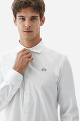 La Martina slim-fit cotton shirt with French collar