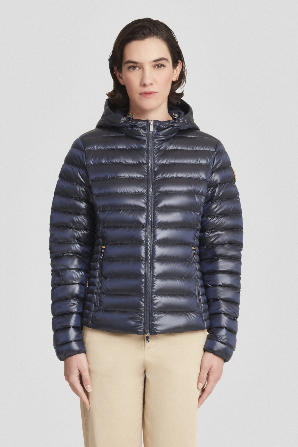 Lightweight blue down jacket with hood from Ciesse Piumini