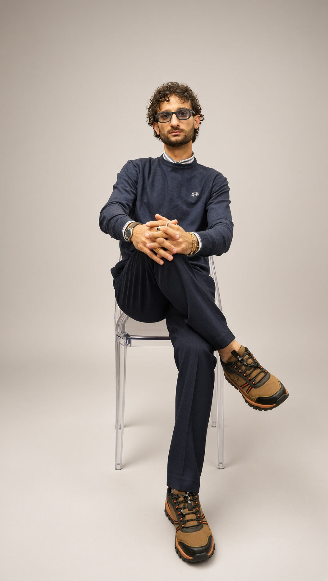 Pantaloni uomo Senise Panta Elastic blu