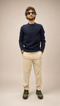 Maglia girocollo uomo Senise blu navy