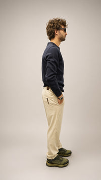 Pantaloni velluto uomo Senise panna