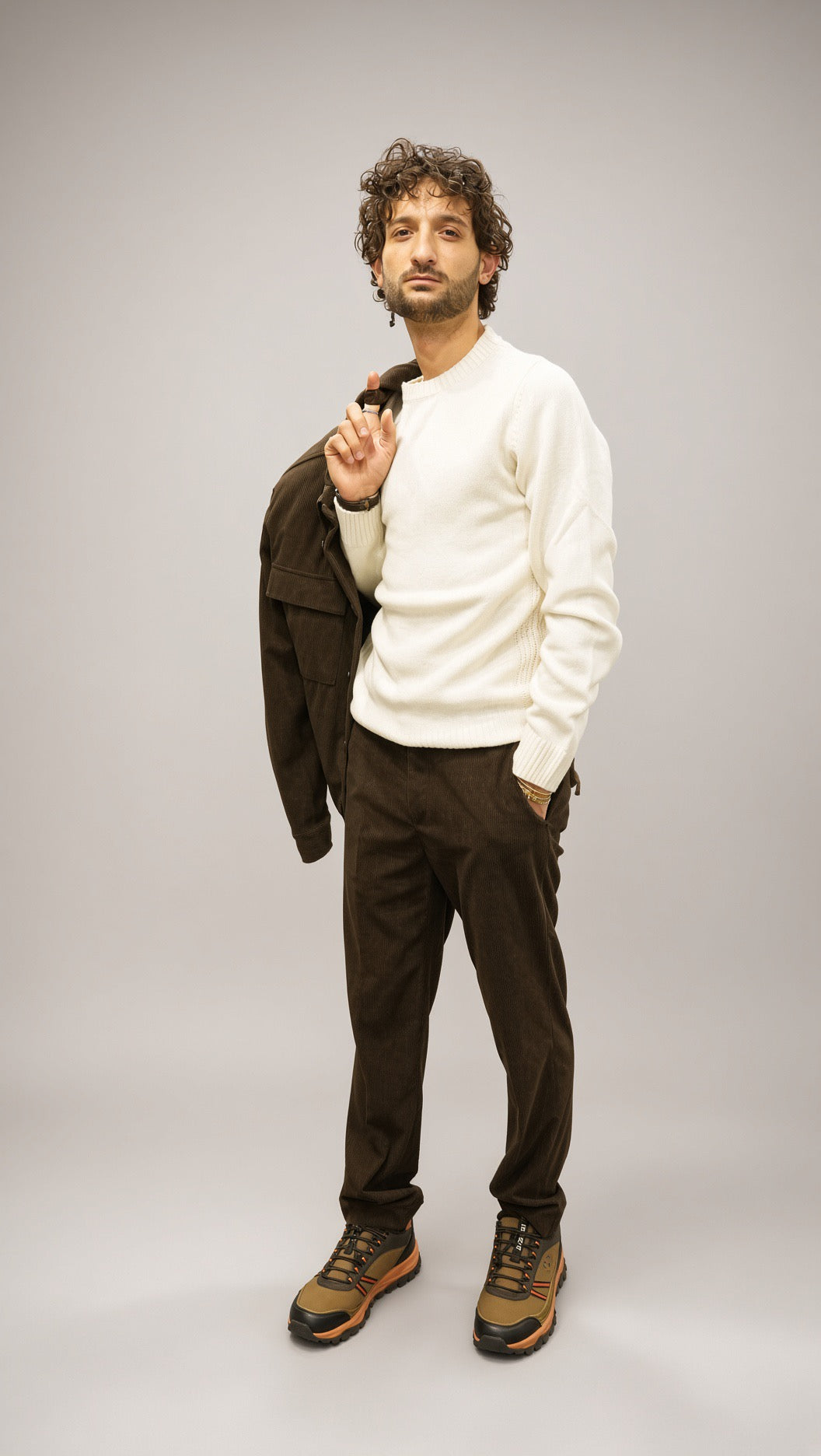 Pantaloni velluto uomo Senise moro