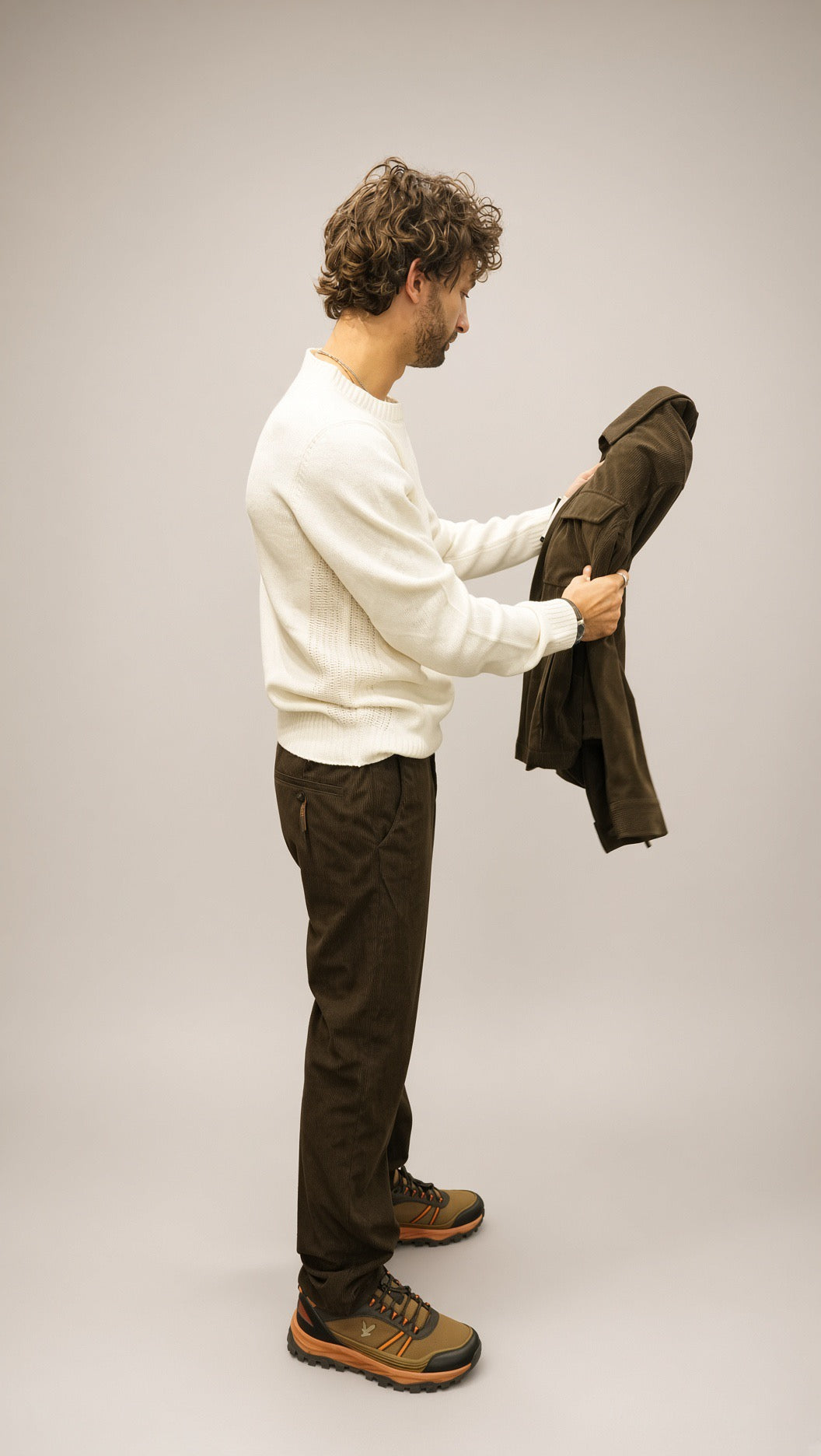 Pantaloni velluto uomo Senise moro