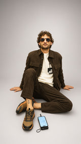 Overshirt velluto uomo Seinse moro