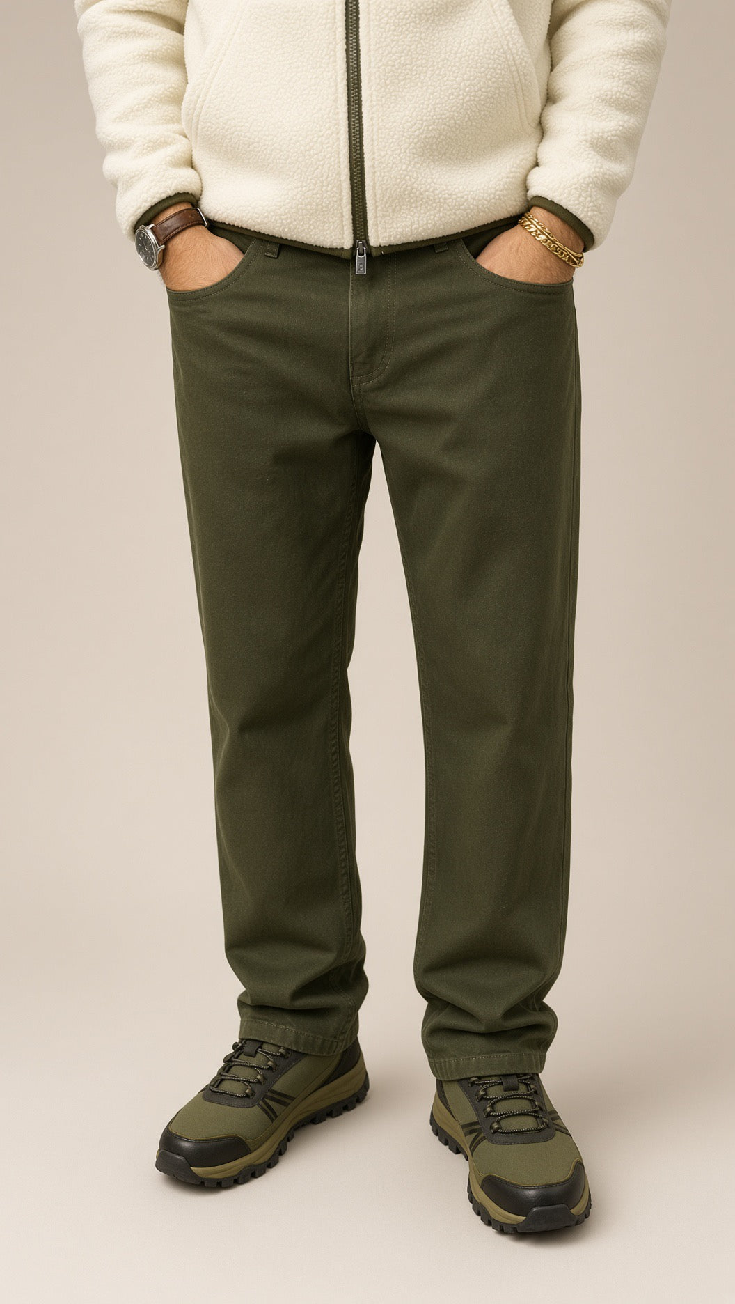 Pantaloni uomo Displaj Dick Bull Hold oliva