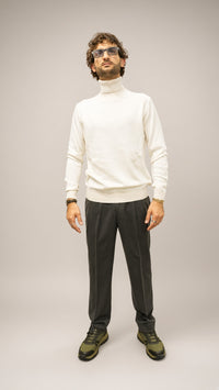Maglia dolcevita uomo Senise panna