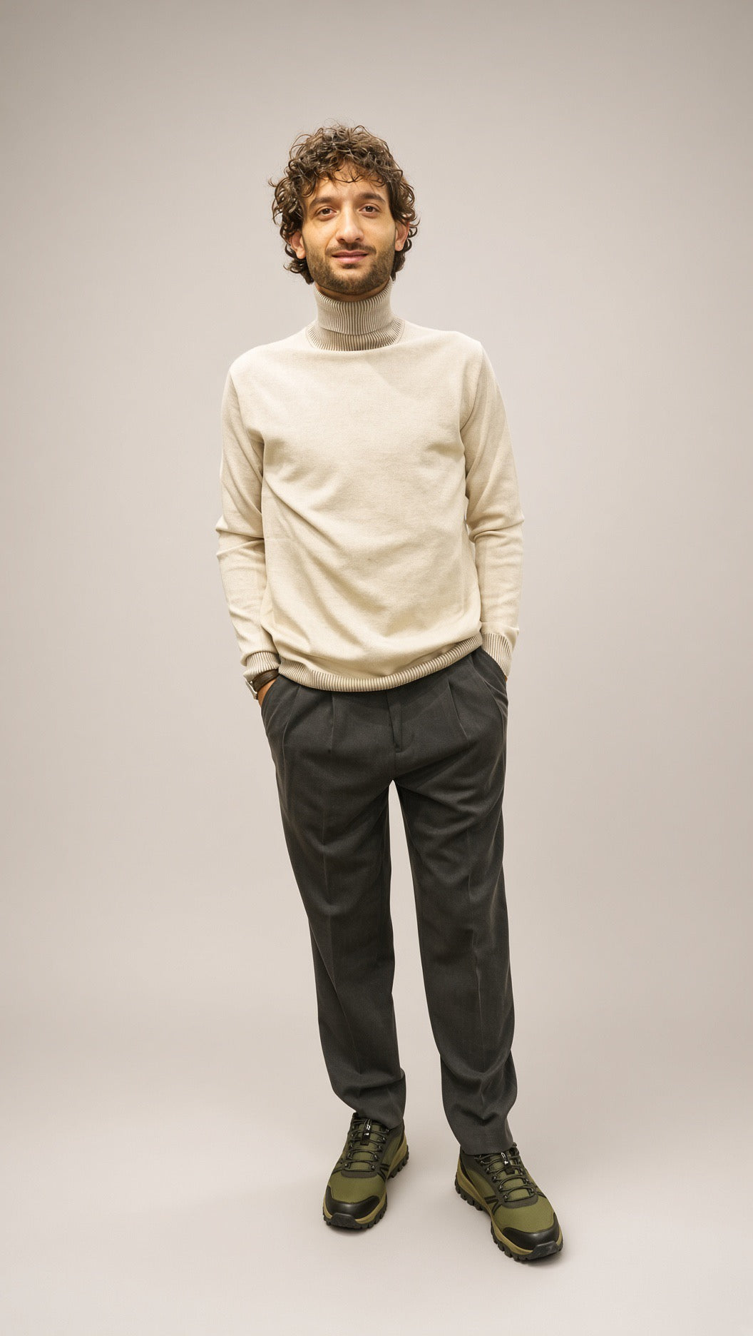Maglia dolcevita uomo Senise beige
