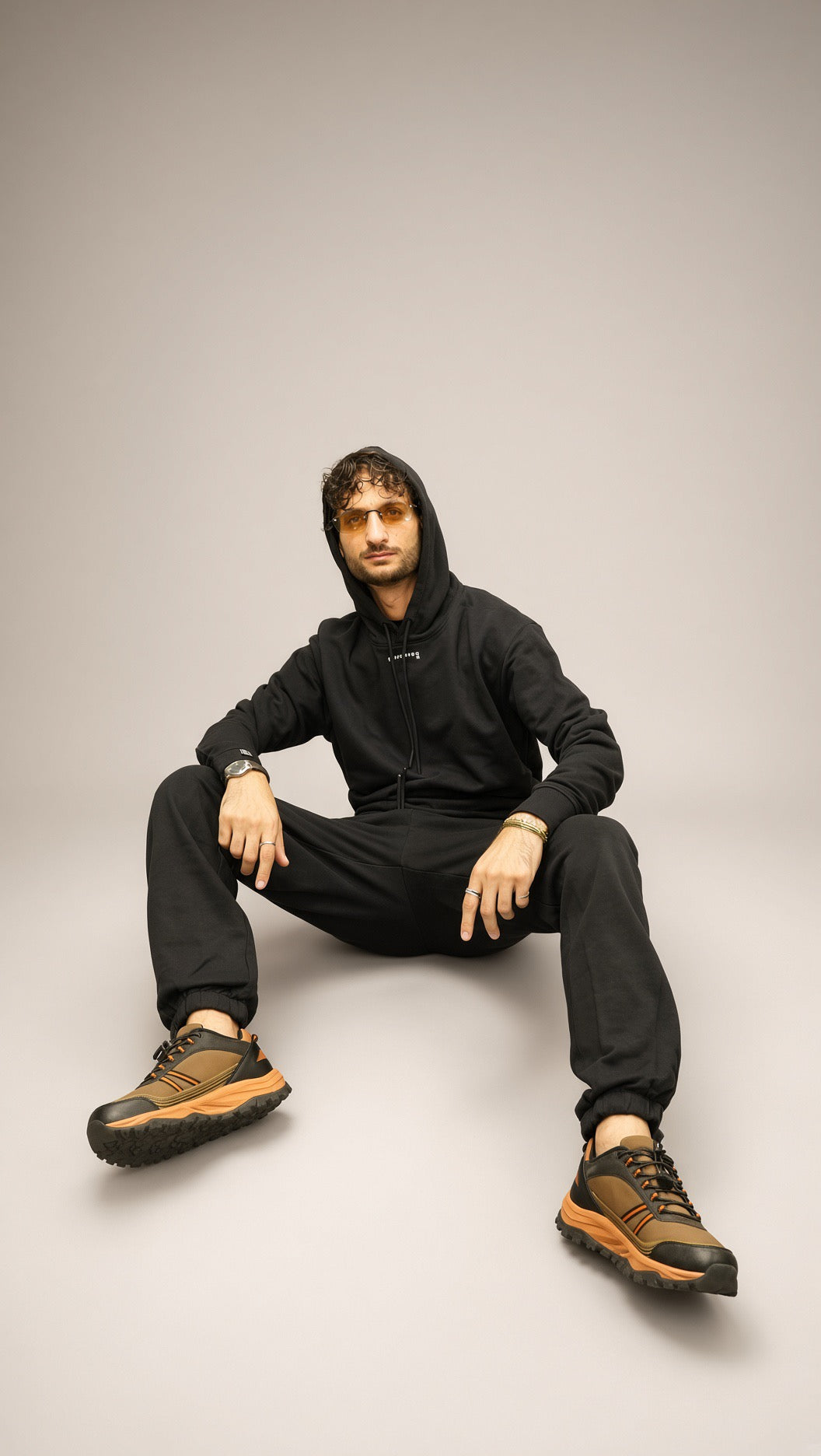 Felpa con cappuccio uomo Richmond nero