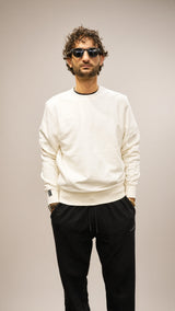 Felpa girocollo uomo Richmond bianco