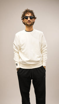 Felpa girocollo uomo Richmond bianco