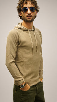 Maglia con cappuccio uomo Seinse beige