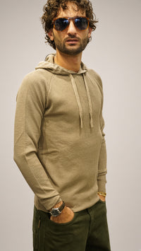 Maglia con cappuccio uomo Seinse beige