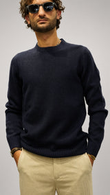 Maglia girocollo uomo Senise blu navy