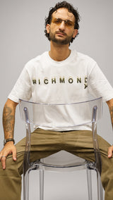 T-shirt uomo Richmond UMA26027TS bianco