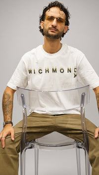 T-shirt uomo Richmond UMA26027TS bianco