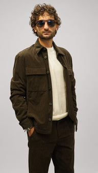 Overshirt velluto uomo Seinse moro