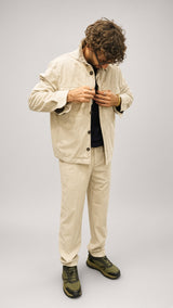Overshirt velluto uomo Seinse panna