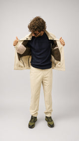 Overshirt velluto uomo Seinse panna