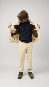 Overshirt velluto uomo Seinse panna
