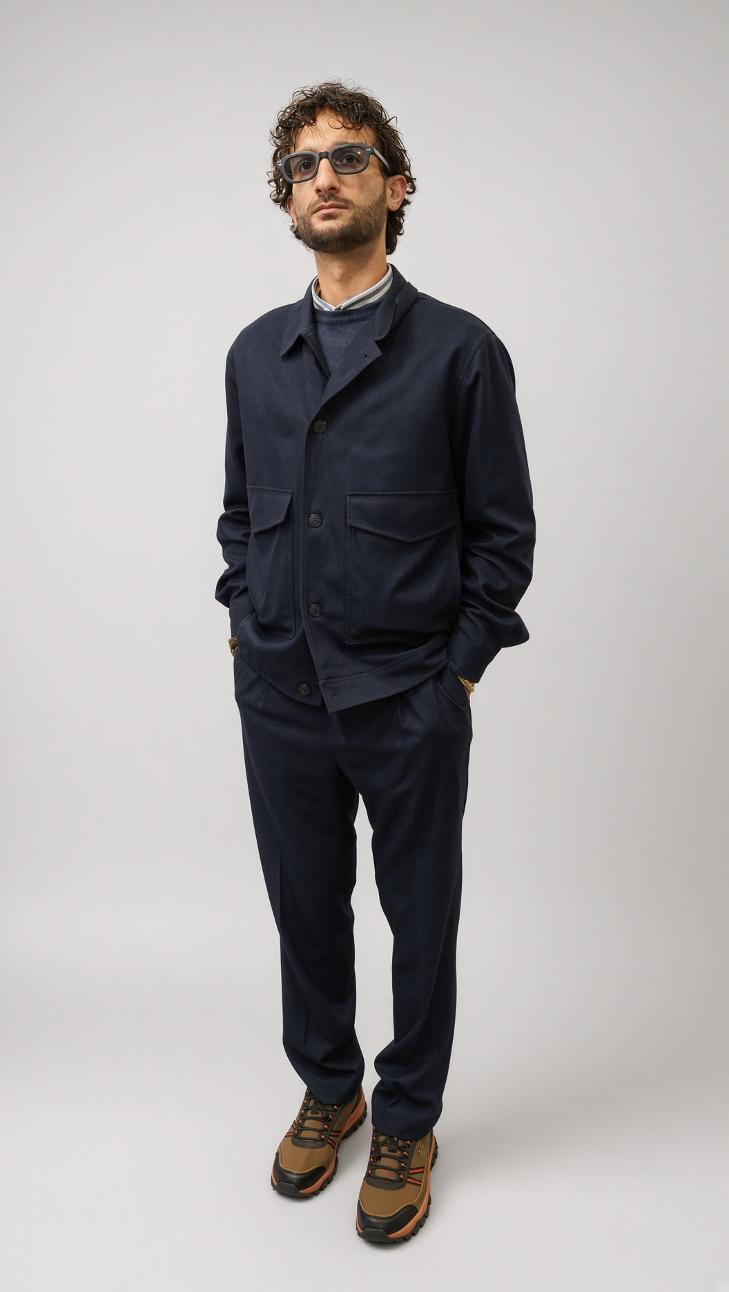 Overshirt uomo Seinse blu