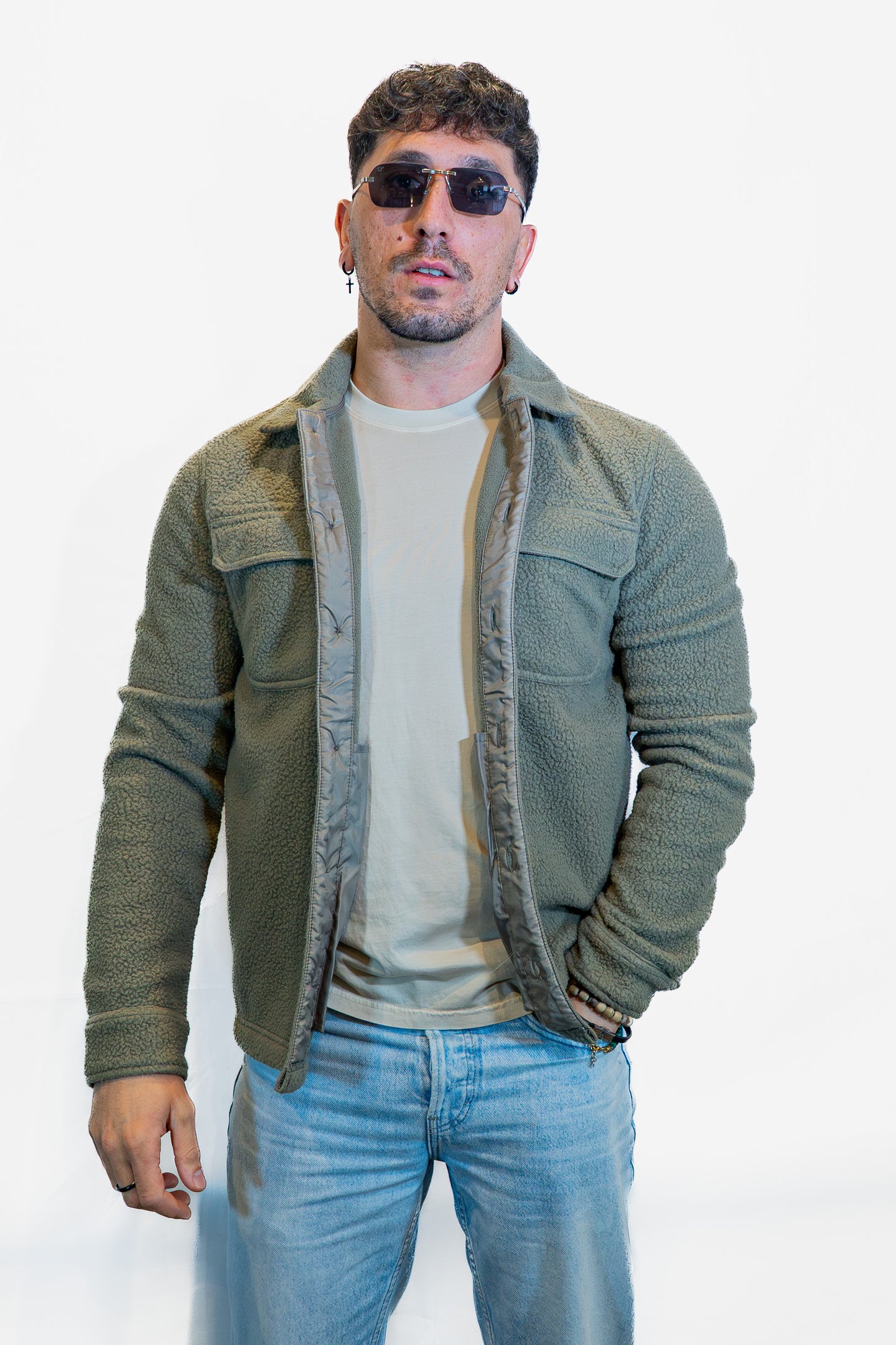 Keeling Army Green Fleece Jacket