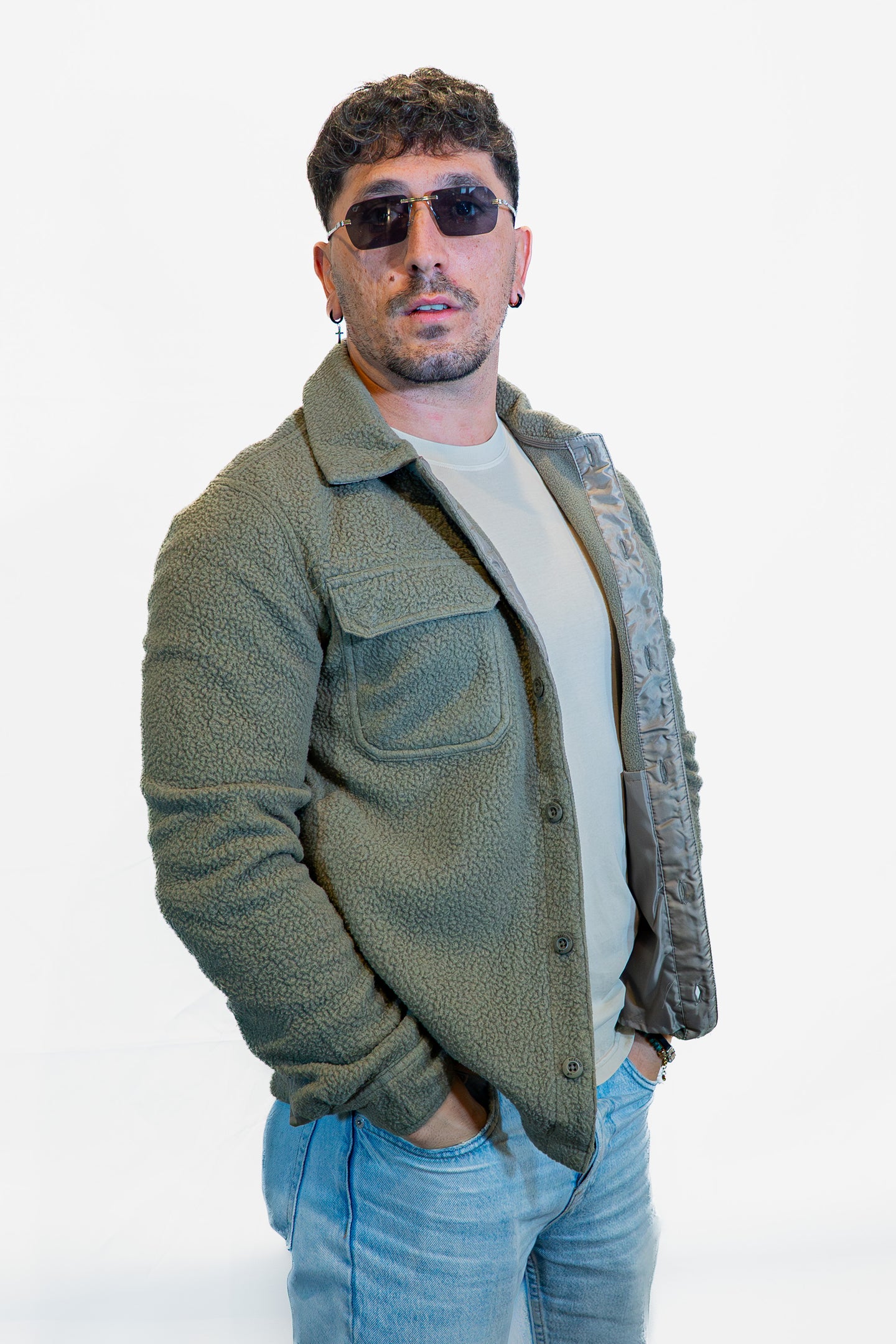 Keeling Army Green Fleece Jacket