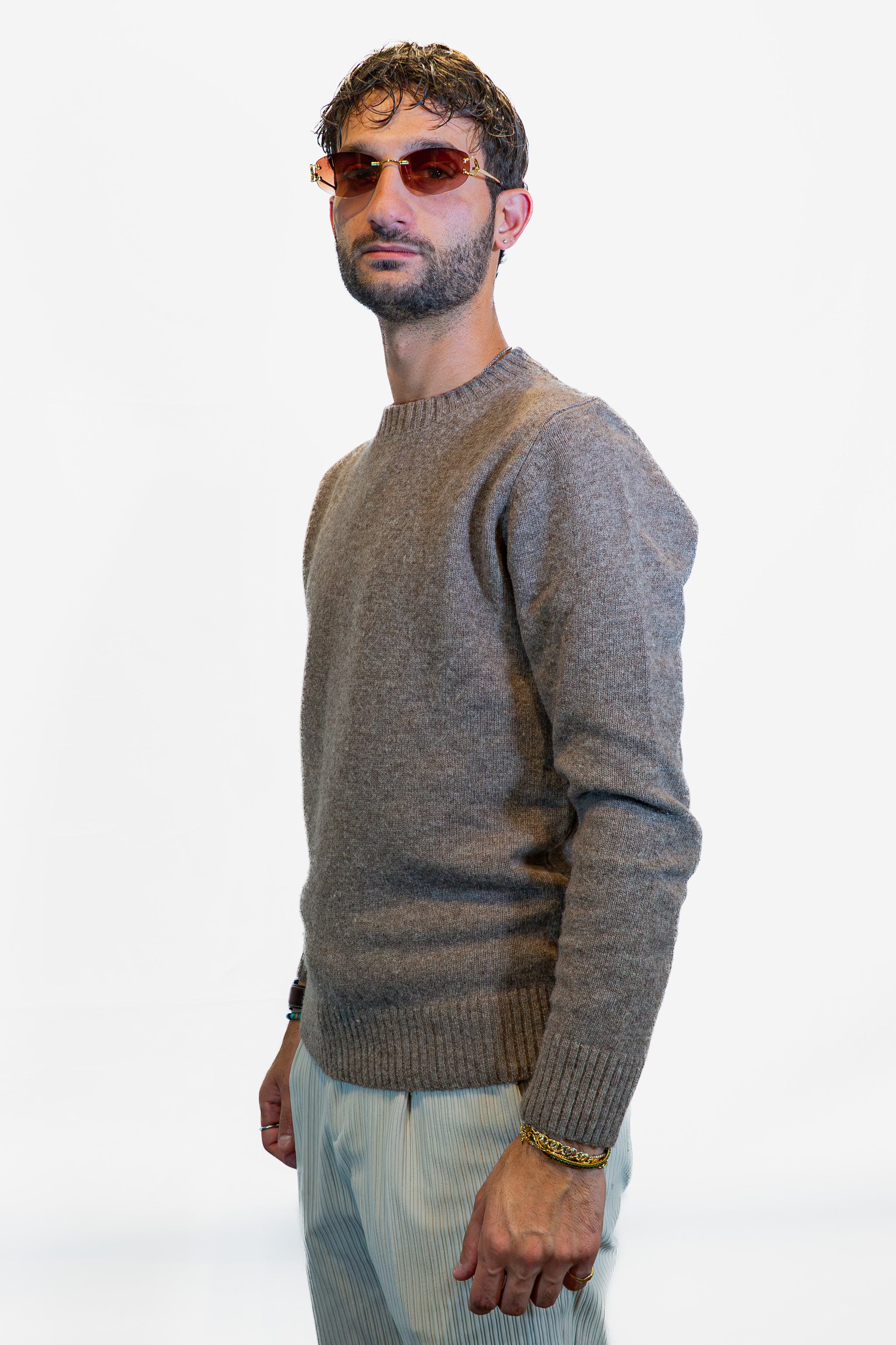 Seinse lambswool long-sleeved crew neck sweater