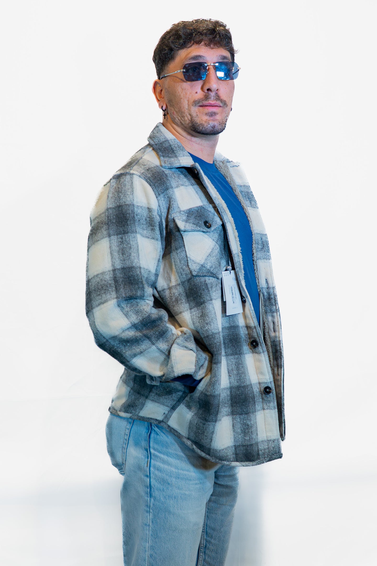 Overshirt with internal fur Over/D