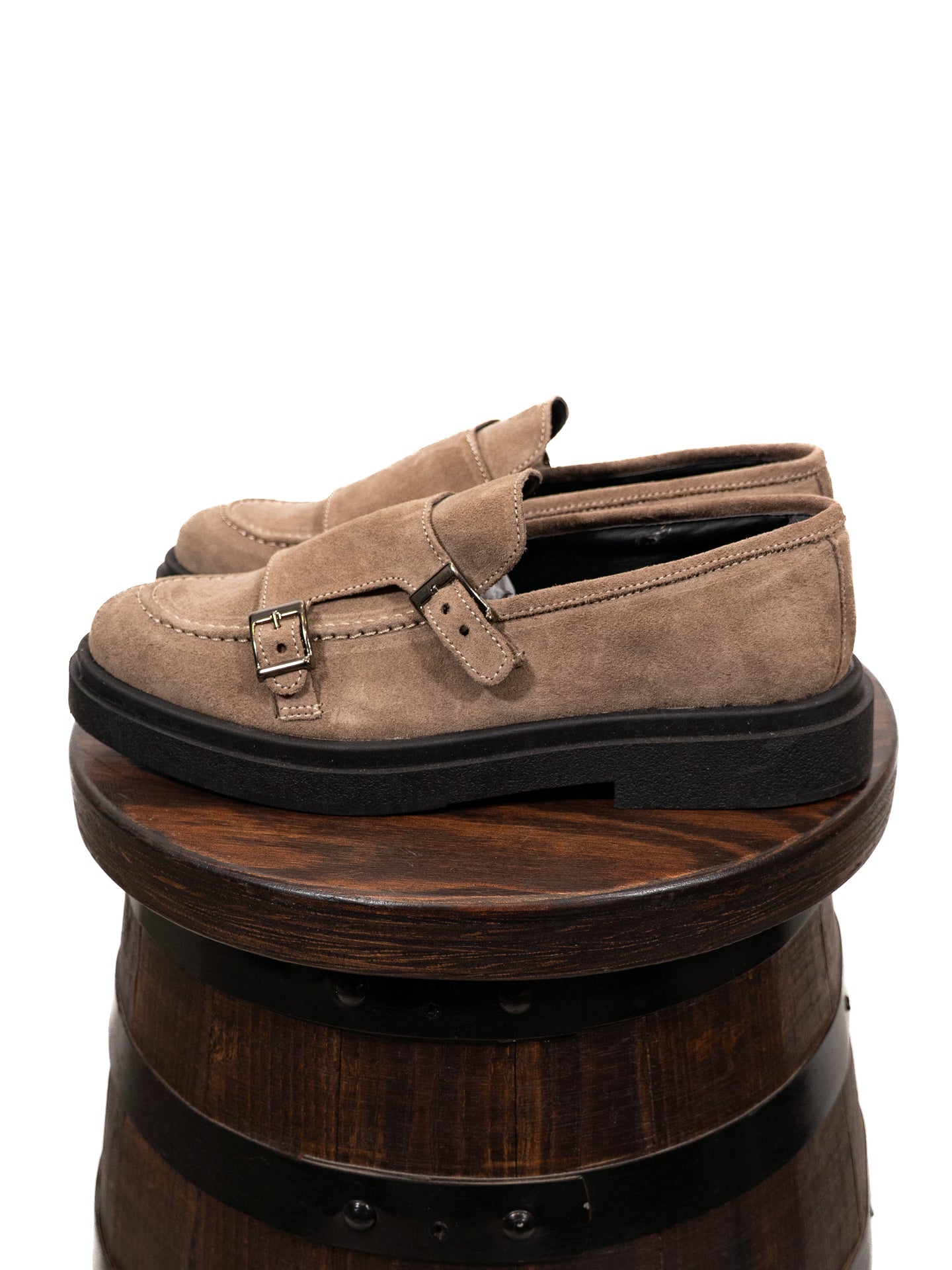 Suede Slip-on With Over/D Buckles
