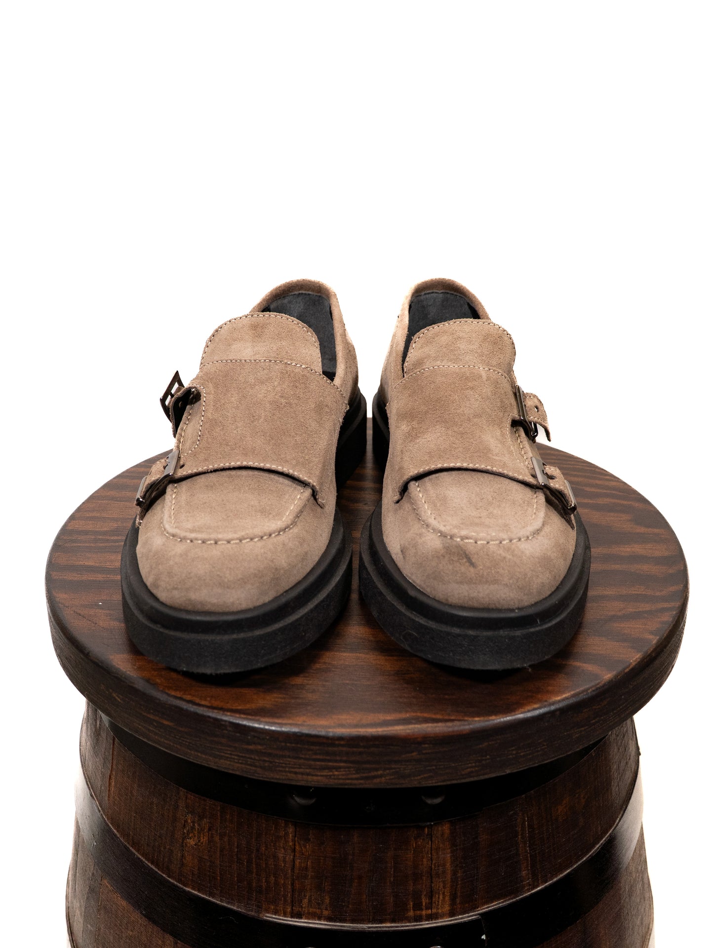 Suede Slip-on With Over/D Buckles