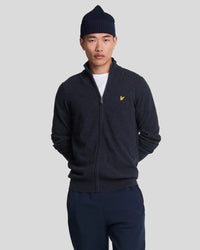 Lyle &amp; Scott Lambswool Blend Zip-Up Cardigan