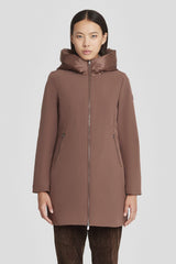 Long brown padded softshell jacket from Ciesse Piumini