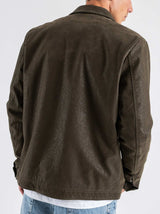 Lined faux leather jacket with collar and zip OVER/D
