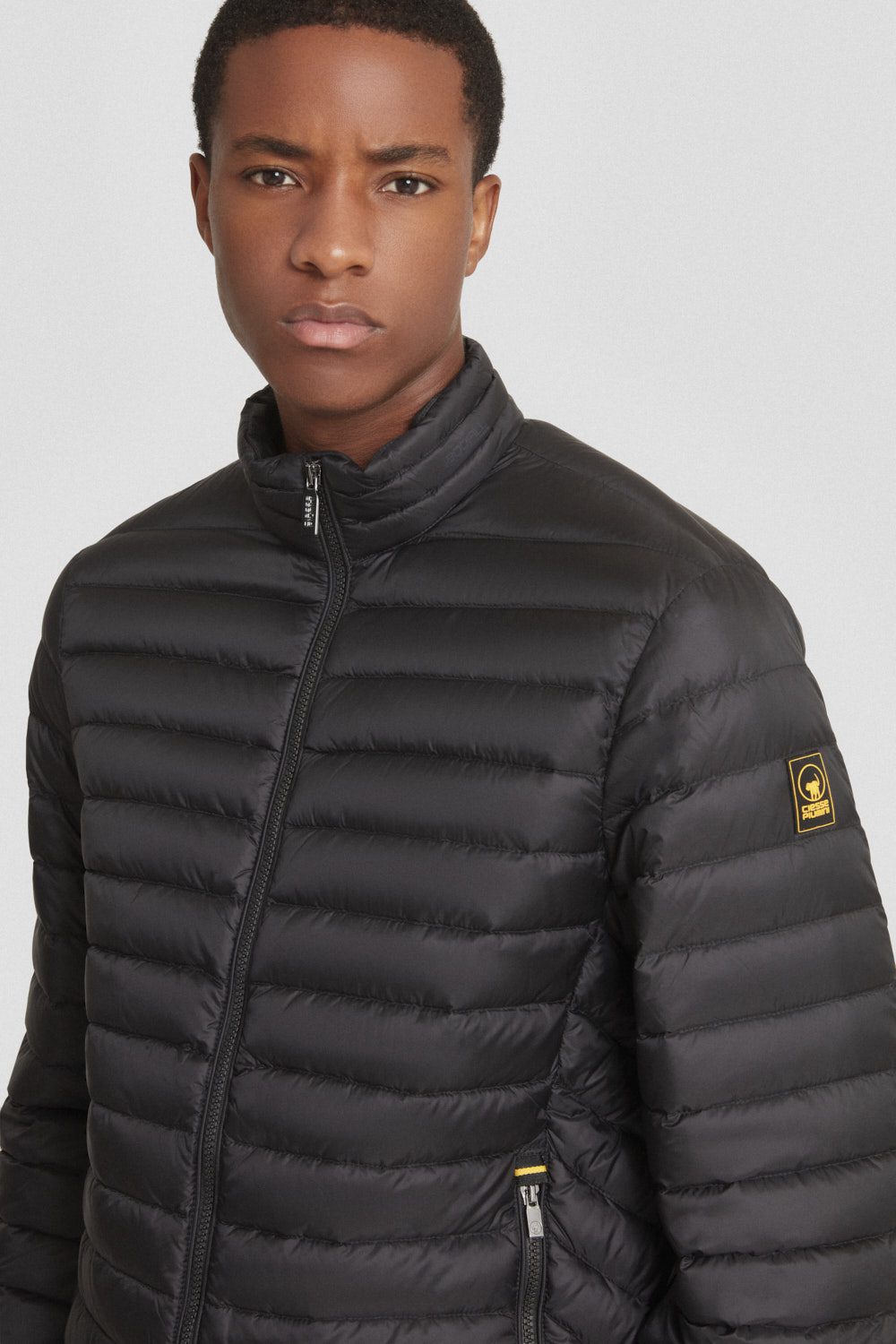 Lightweight black down jacket without hood by Ciesse Piumini