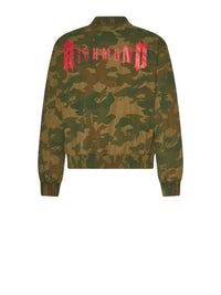 Giacca con motivo camouflage e logo distintivo Richmond