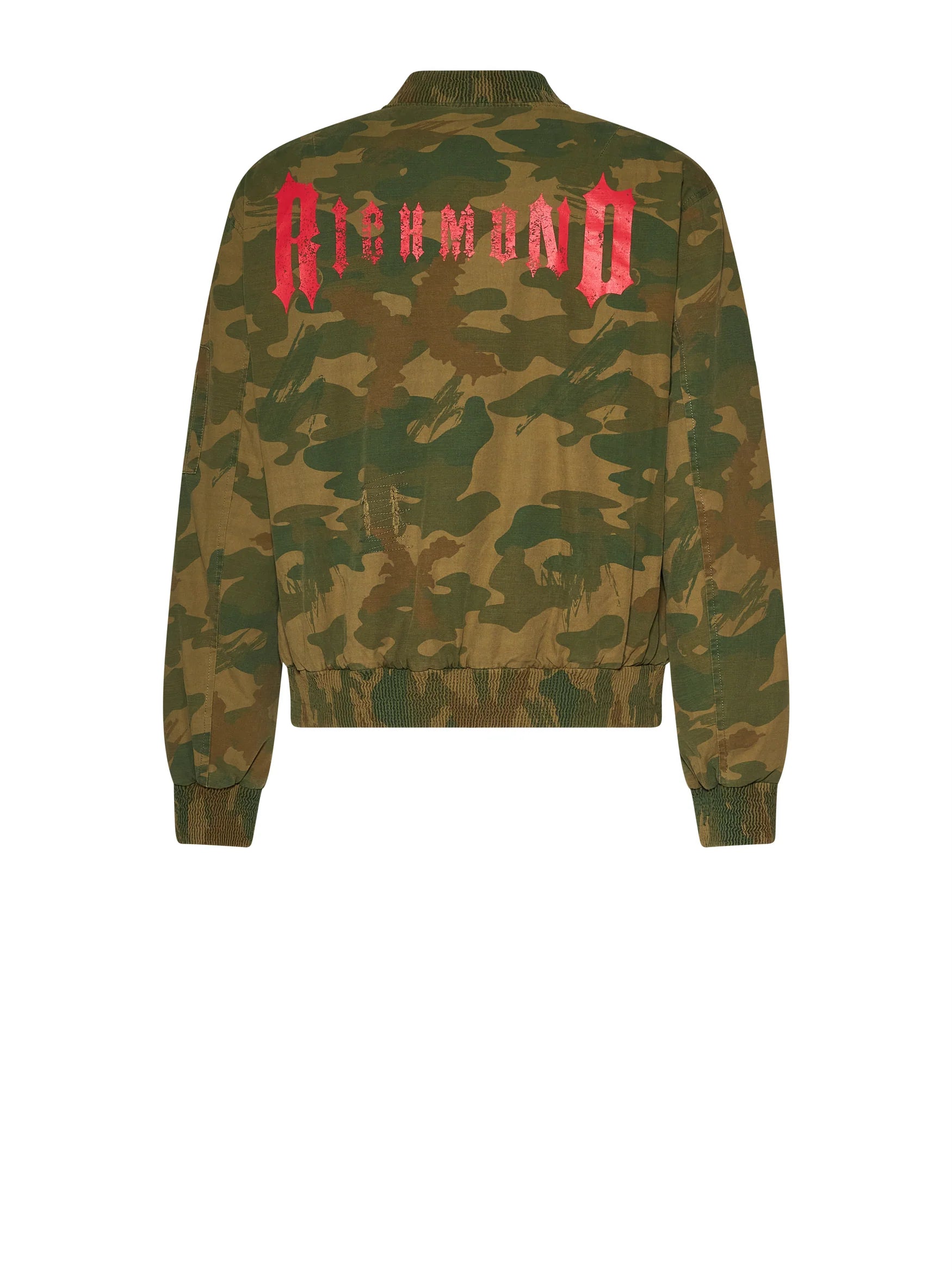 Giacca con motivo camouflage e logo distintivo Richmond