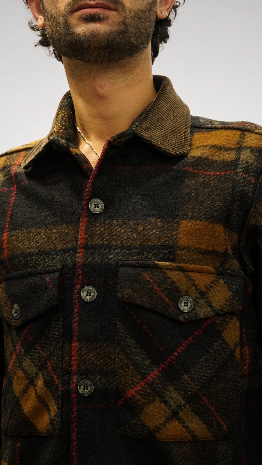 Overshirt uomo Displaj Art Under rosso