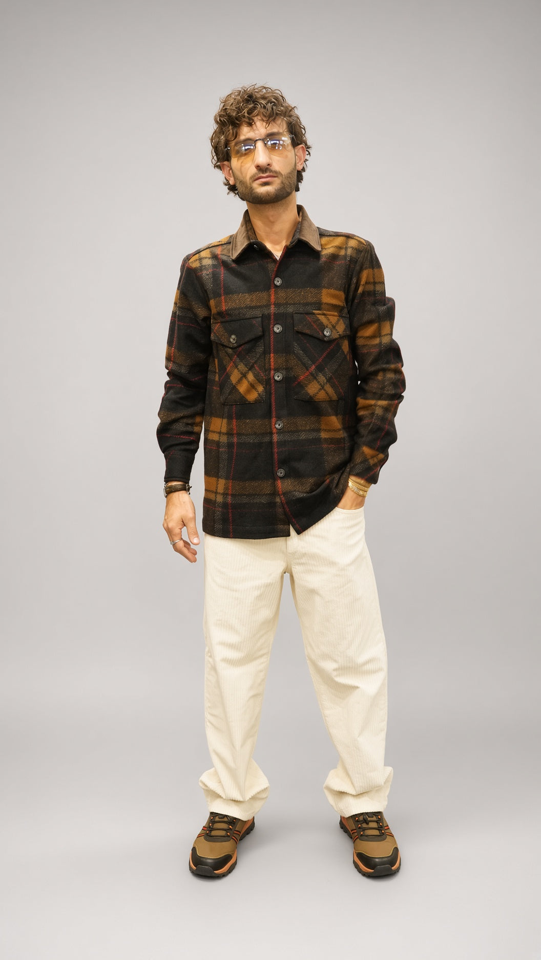 Overshirt uomo Displaj Art Under rosso