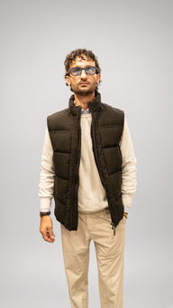 Smanicato in velluto marrone da uomo Seinse