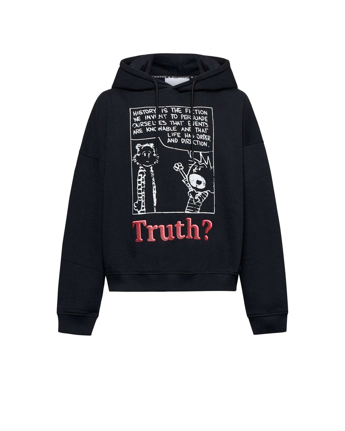 Felpa uomo cappuccio Truth nera