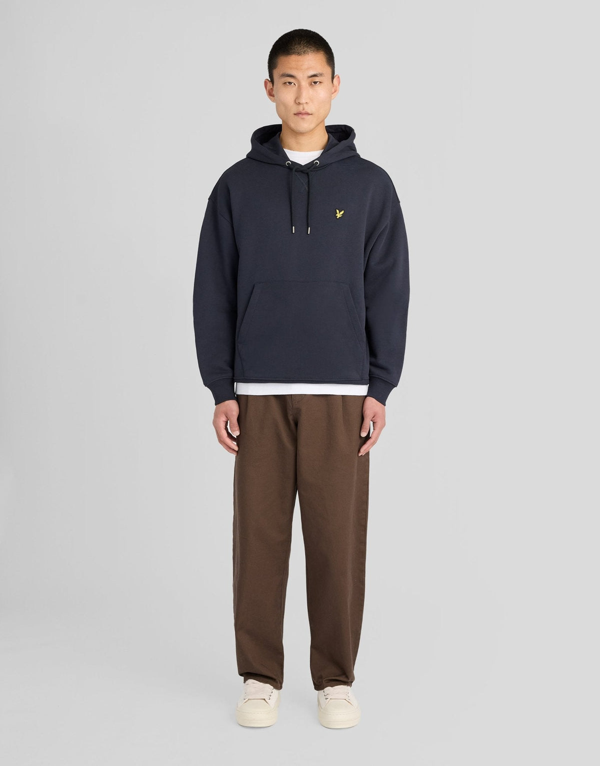 Felpa uomo cotone pesante Dark Navy foto 2