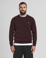 Maglione girocollo uomo lana Beetroot Marl