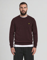 Maglione girocollo uomo lana Beetroot Marl