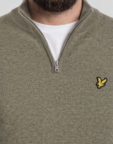 Maglione zip uomo lana Khaki Smoke foto 4